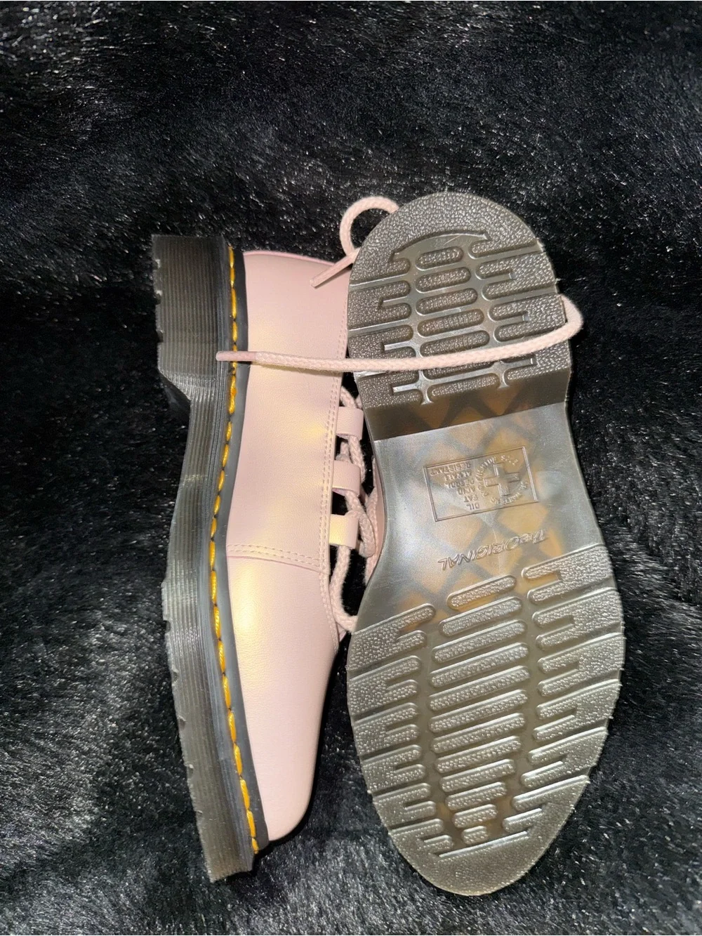 Dr Martens Elphie II Lace Up Ballet Flats Pink Gold Women’s US 6 New - Picture 3 of 3